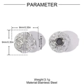 Polished stainless steel spacer beads with paisley pattern and 9mm product dimensions - Paisley Pattern Style (YH1370)