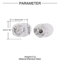 Polished stainless steel spacer beads with hammered texture and 6x5mm dimensions - Hammered Finish Round Style (YH1371)