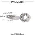 Polished stainless steel spacer bead with diamond-shaped hollow design for DIY jewelry - Diamond Hollow Style (YH1372)
