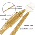 Detail of 18k gold plated stainless steel satellite chain with beads and extension - Gold Satellite Chain (04) / Gold
