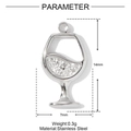 Detailed view of stainless steel wine glass pendant with dimensions 14mm by 7mm - Silver Wine Glass Style (YF1009-1)