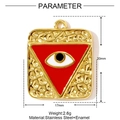 Dibujo técnico que muestra las dimensiones de 20x17mm y el peso del colgante de ojo - Ojo Cuadrado Rojo (YF1150-1)