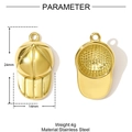 Detailed size specifications of golden stainless steel baseball cap pendant in 24mm height - Baseball Cap Shaped Style (YH045)