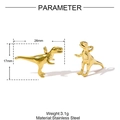 Detailed dimensions of the 3D gold Tyrannosaurus Rex stainless steel pendant for jewelry DIY - Tyrannosaurus Style (YH194)