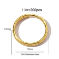 Détail de 10mm anneaux ouverts dorés en acier inoxydable 304 pour bijoux DIY - Acier inoxydable 304 / 10mm Or Anneau Double