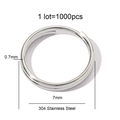 Details van 7mm roestvrijstalen splitringen voor sieraden en sleutelhangeraccessoires - Middelgroot