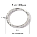 Details van 8mm rvs 304 dubbele splitringen voor het maken van DIY-sieraden - Groot
