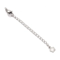 Détail de la chaîne d'extension en acier inoxydable avec fermoir et pendentif fleur - Style Charme Fleur (YG078-1)