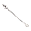 Chaîne d'extension en acier inoxydable avec fermoir mousqueton et pendentif en cœur - Style Charme Cœur (YG079-1)