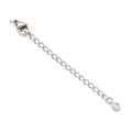 Détails de la chaîne d'extension en acier argenté avec fermoir mousqueton et pendentif fleur - Style Charme Tournesol (YG080-1)