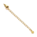 Détail d'une chaîne d'extension dorée avec fermoir mousqueton et pendentif soleil - Style Charme Tournesol Doré (YG080-2)
