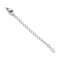 Chaîne d'extension en acier inoxydable plaqué or 18 carats avec fermoir et pendentif - Style Charme Feuille (YG081-1)