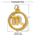 Detailed parameter view of Scorpio zodiac charm made of brass with 20mm height size - Scorpio Style(YE1360-8)