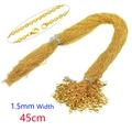 Detail von 1,5 mm breiten goldenen Edelstahl-Halsketten mit Karabinerverschluss - 1.5mm-45cm / 18K Hellgold