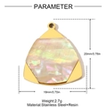 Parámetros detallados del colgante triangular 20mm de acero inoxidable y resina - Triángulo Invertido (YH1674)