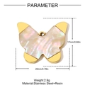 Colgante mariposa de estilo vintage francés en acero inoxidable para joyería DIY - Mariposa (YH1676)