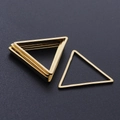 Polished gold triangle geometric hollow pendants in stainless steel for jewelry making - Triangle Style (T936) / Gold