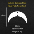 Polished stainless steel crescent moon charms with dual holes for DIY jewelry making - New Moon Crescent Style (LA040)