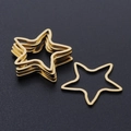 Polished gold hollow star pendants in stainless steel for DIY jewelry making accessories - Star Style (T943) / Gold