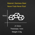 Technical drawing of stainless steel geometric pendant with honeycomb mesh pattern - Honeycomb 3D Style (LA055)