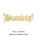 Detailed macro view of Bosslady gothic letter pendant made of polished stainless steel - Bosslady Gold (JA642-2)