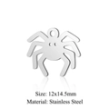 Gepolijste roestvrijstalen spin hanger voor DIY sieraden, afmeting 12x14,5 mm - Spin Stijl (JA700)