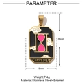 Detaillierte Parameteranzeige des französischen Vintage Tarot-Sanduhr-Anhängers - CARPEDIEM