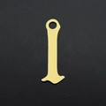 Polished gold-plated stainless steel letter I pendant with a glossy mirror finish detail - Letter L (JA570-L)