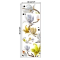 Detaillierte 30x90cm Layout-Ansicht der selbstklebenden Magnolienblüten Wandtattoo-Folie - Magnolien Blumen Design Stil