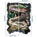 Dimensions détaillées du sticker mural dinosaure 3D de 25x70 cm par planche décorative - 25x70cm (2 Feuilles)