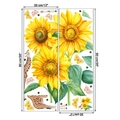 Dettaglio di due fogli di adesivi murali con girasoli e giraffe misura 30x90 cm - 30x90cm