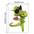 Dimensiones detalladas del adhesivo de pared dragón con gafas de sol de 20x30cm - 20*30cm