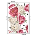 Pegatinas de pared de peonías y rosas set de 2 piezas de 30x90cm para decoración hogar - 30x90cm