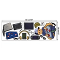 Wandsticker-Set für Gamer mit Comic-Jungen und Gadgets 90x30cm für das Kinderzimmer - 30*90cm