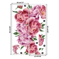 Dettaglio di due fogli di adesivi murali con peonie rosa con dimensioni 30x90cm - Set di 2 Fogli 30*90CM