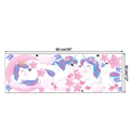 Einhorn Wandtattoo Set Layout mit rosa Mond und Sternen für Kinderzimmer Deko, 90x30cm Größe - 30*90cm