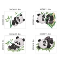Dettaglio adesivi murali panda cartoon dimensioni 30x25cm per camera dei bambini - Stile Panda Cartoon