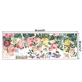 Detailansicht Wandtattoo mit Schmetterlingen, Vögeln und Rosen, Größe 90x30 cm - 30x90cm Beutelverpackung