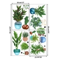 Detailansicht Wandtattoo-Set 30x90cm mit tropischen Pflanzen, Kakteen und Monstera-Motiven - 30x90cm x 2 Blätter Pro Beutel