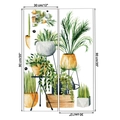 Vinilos decorativos de plantas verdes en acuarela de treinta por noventa centímetros cada uno - 30x90cm