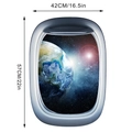 Detailansicht 3D-Weltraum-Wandaufkleber mit Maßen 42x57cm und Blick auf die Erde - Atmosphäre Sternenhimmel Stil (KS6802-4)