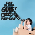 Adesivo murale Eat Sleep Game Repeat con controller per decoro camera dei bambini - 43*46cm