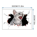 Tabla de tallas detallada de 30x20cm para pegatina de pared 3D de gato gris rayado - Gato de Rayas Grises (KS6804-D)