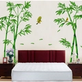 3D bamboo and bird wall decal stickers for bedroom interior wall decoration - Bamboo Style (DLX0779C)