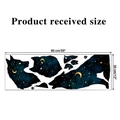 Tableau des tailles des stickers muraux loup étoilé mesurant 90cm sur 30cm - Ensemble Trois Éléments Loup Étoilé / Emballé en Sachet