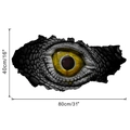 Guide des dimensions pour stickers muraux 3D œil de reptile, format 80cm par 40cm - Oeil de Monstre à Écailles Grises (F)