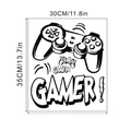 Dettaglio che mostra dimensioni e layout dell'adesivo murale GAMER per camera dei bambini - 30x35cm