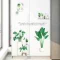 Dettagli di adesivi murali in stile nordico con motivi di piante verdi e citazioni d'arte - HT94005 Piante Nordiche (HT94005)