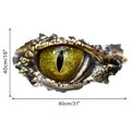 Detailed view of 3D eye wall decal showing texture and 80cm x 40cm product dimensions - Colorful Crocodile Eye (H)