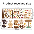 Detail view of cartoon forest animal wall decals layout size 30x90cm for kids rooms - Forest Animal Pattern / Large Layout Style